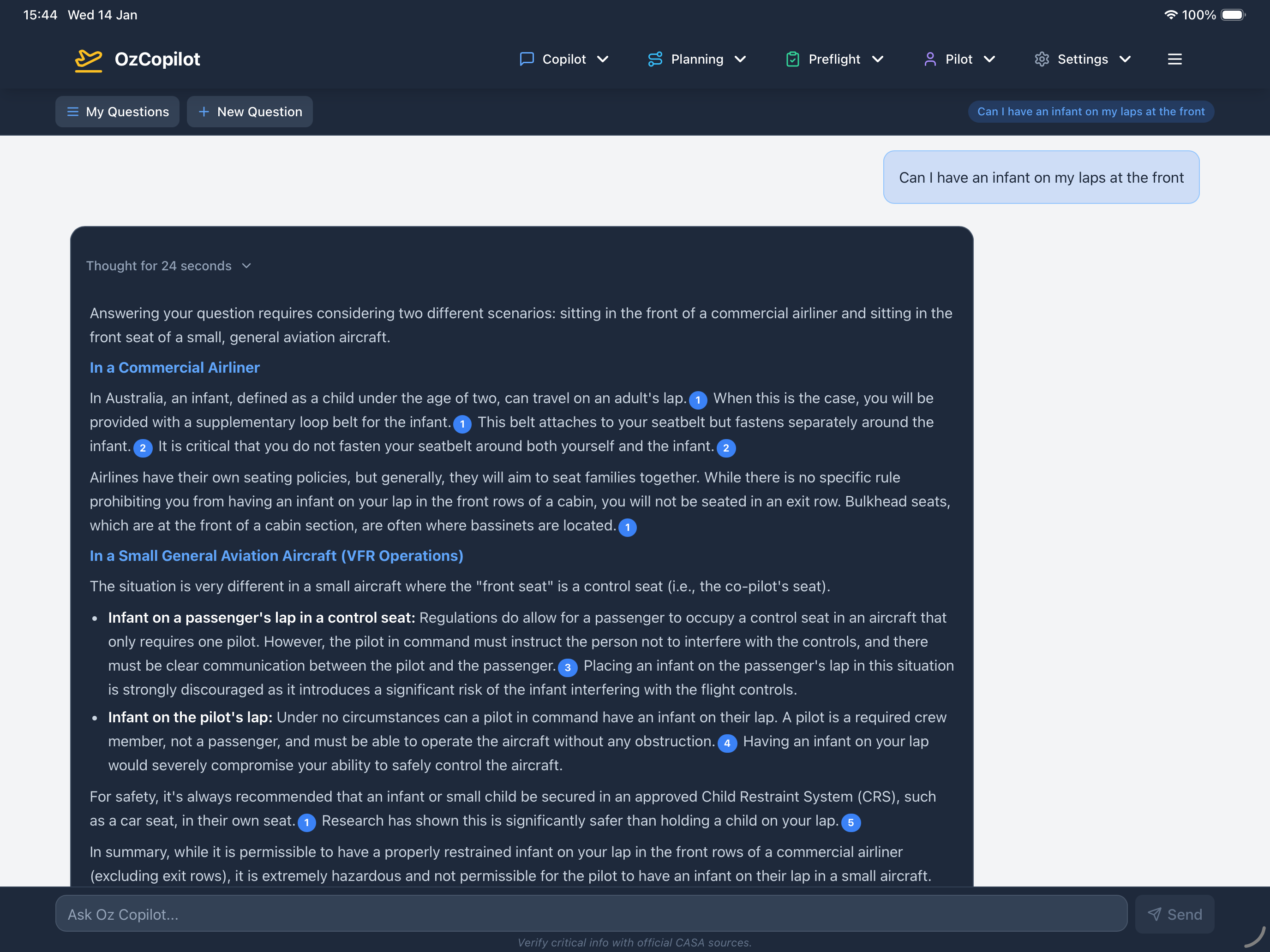 Copilot answer with references